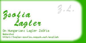 zsofia lagler business card