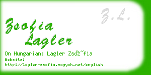 zsofia lagler business card